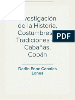 Investigación Sobre La Historia de Cabañas, Copán, Honduras