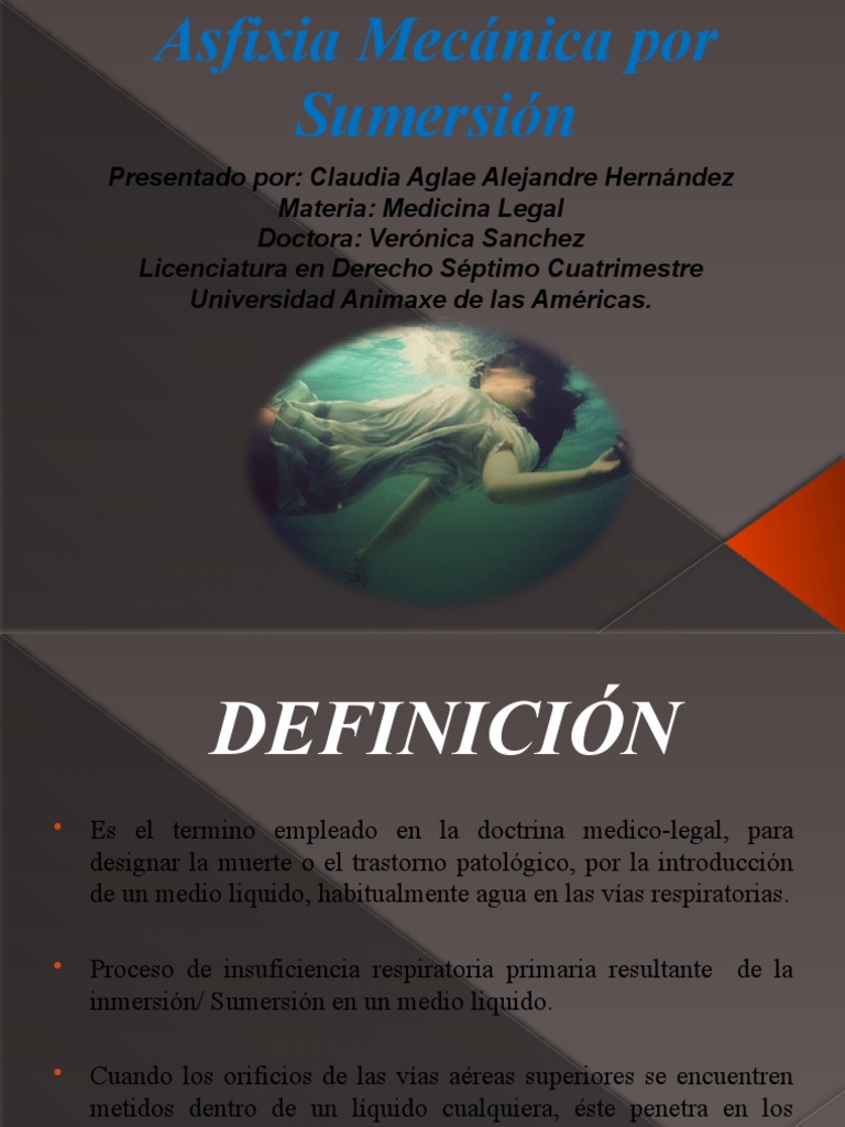 Asfixia Mecánica Por Sumersión | PDF