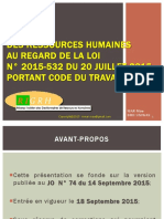 Présentation Code Du Travail 2015 - Ok