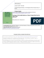 Jülide Karakoç “The Impact of the Kurdish Identity on Turkey's Foreign Policy from the 1980s to 2008” Middle Eastern Studies  Volume 46, Issue 6, 2010, Pages 919 - 942