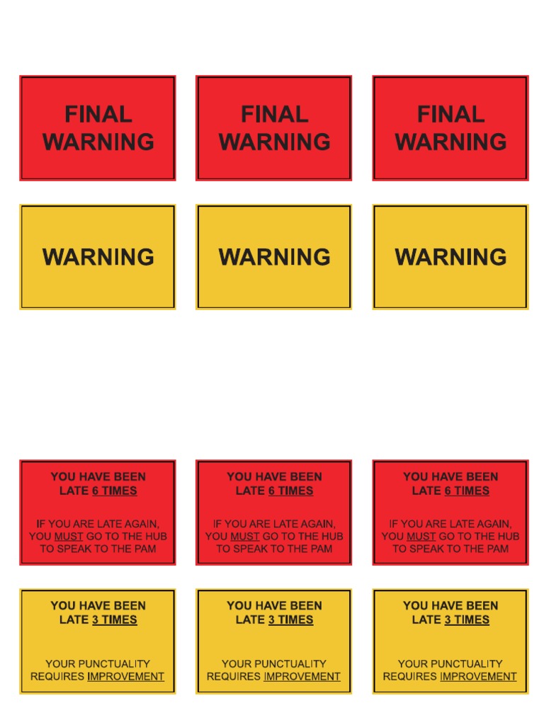 Attendance Cards | PDF