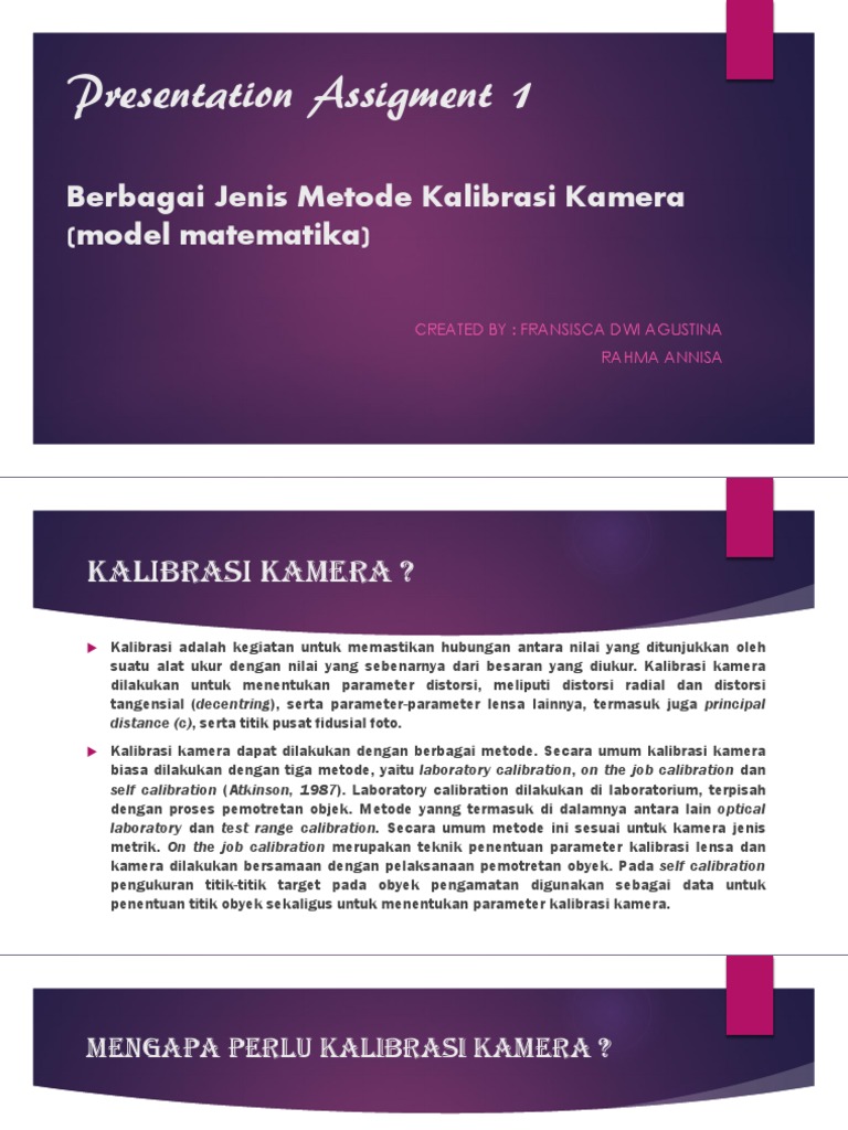 Calibration Methods Camera PDF