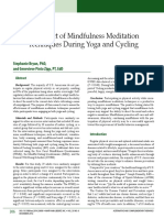 The Effect of Mindfulness Meditation Techniques During Yoga and Cycling