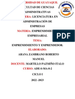 Emprendimiento y El Emprendedor