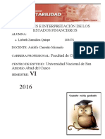 Análisis de La Estructura Del Estado de Situación Financiera