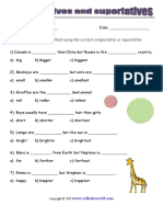 Comparatives and Superlatives 1 Worksheet