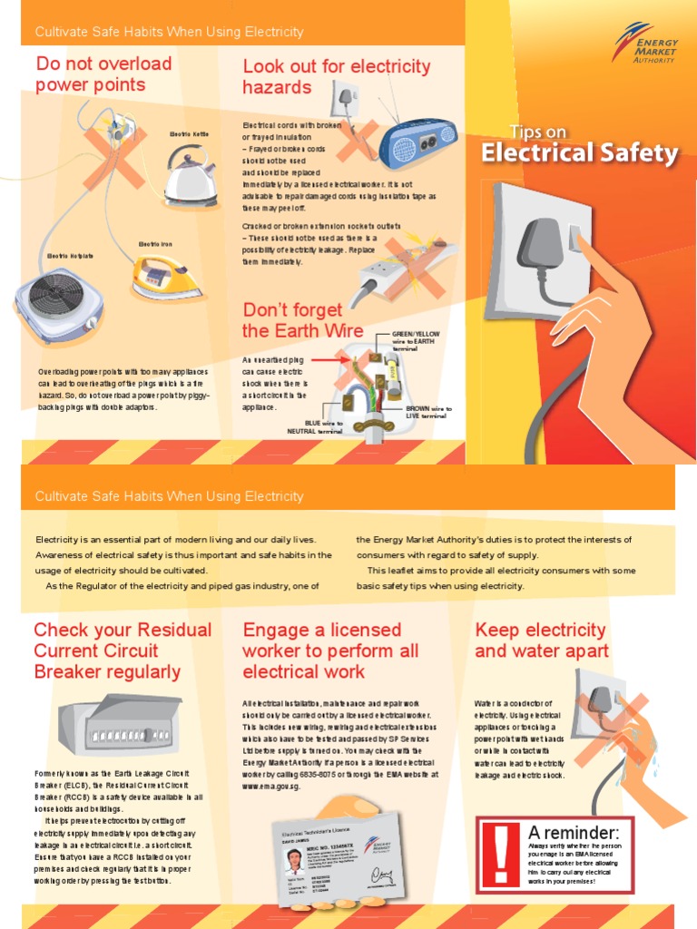 Electrical Safety Tips for Home Use | PDF | Ac Power Plugs And Sockets ...