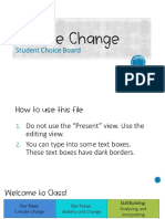 Climate Change Choice Board