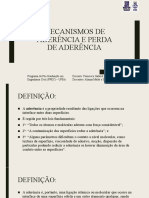 Mecanismos de Aderência e Perda de Aderência em Matrizes Cimentícias