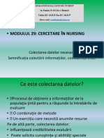 Modulul 29: Cercetare În Nursing: Colectarea Datelor Necesare Semnificația Colectării Informațiilor, Considerații Etice