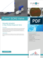 Furon® SCM2 Valve: Manually Actuated, 2-Way Molded Stopcock Valve