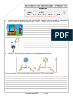 2019 - Lista de Recuperacao - Ciencias - Lidiane - 7ano - 1tri