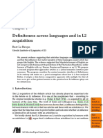 Definiteness Across Languages and in L2 Acquisition: Bert Le Bruyn