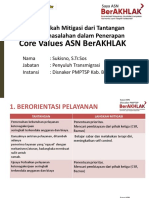 Sukisno - 6 Langkah Mitigasi Dari Tantangan Penerapan Nilai ASN BerAkhlak