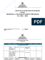 Implementation Plan For End-Of-School Year Remedial and Enhancement Program S.Y. 2021 - 2022