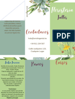 Flyer Folleto Triptico Negocio Floral Bonito