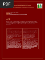 Modelo ACID en Bases de Datos | PDF | Ácido | Bases de datos