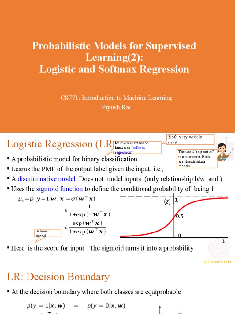 Logistic vs Softmax Regression Explained | PDF | Logistic Regression ...