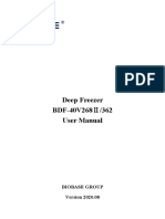 BIOBASE Deep Freezer BDF-40V268 '362 User Manual 202008
