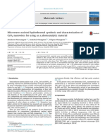 Microwave-Assisted Hydrothermal Synthesis and Characterization of