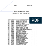 LISTA 2022-2°B - Julio