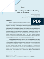 MODULO 1 - Trabalho Infantil A Construção Da Infância e Da Criança Como Ser de Diretos