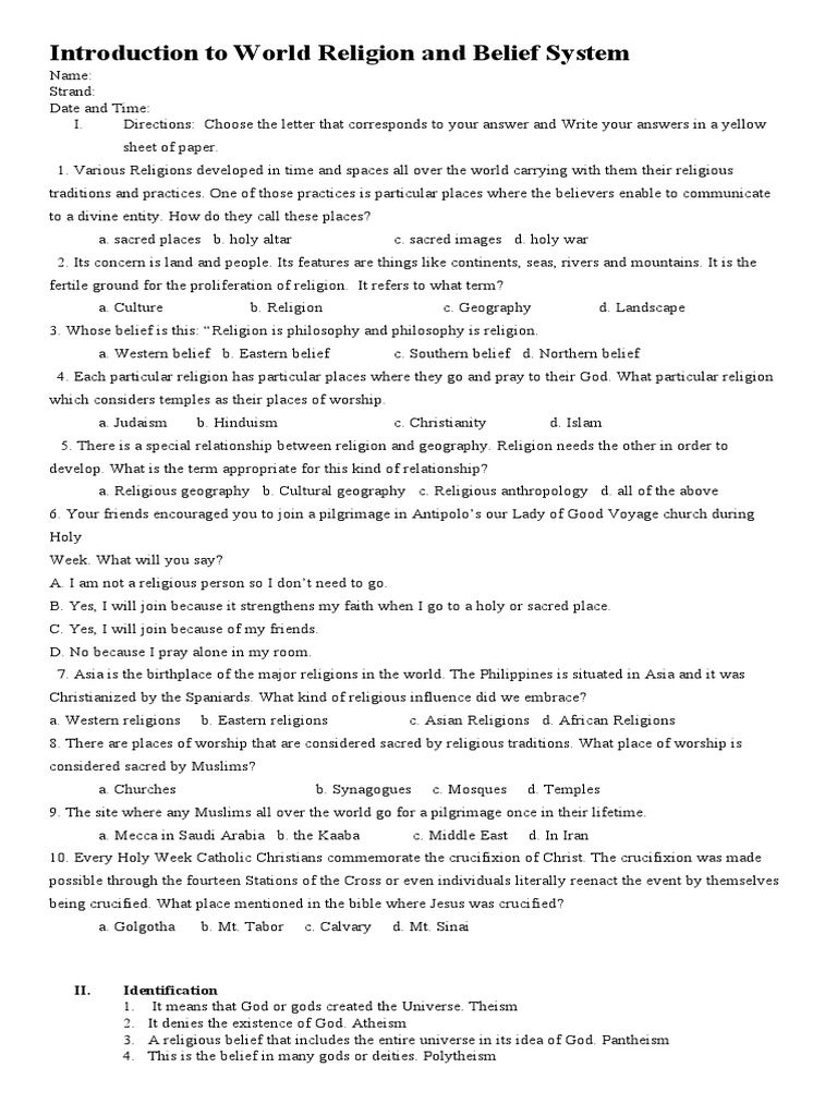 Overview of World Religions and Beliefs | PDF | God | Polytheism