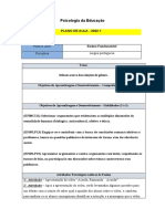 Psicologia Da Educação - Modelo de Plano de Aula