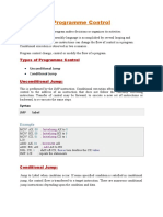 Program Control - Assembly Language Flow