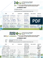 Scic T Avehus: Attendance Sheet