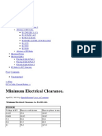 Minimum Electrical Clearance. Electrical Notes & Articals