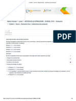 Unidad 3 - Tarea 6 - Evaluación Final - Cuestionario de Evaluación