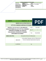 Memoria descriptiva de estructuras IE 50771 Patabamba