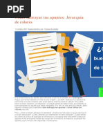 Técnica del subrayado