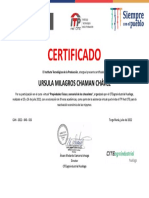 Certificado: Ursula Milagros Chaman Chávez