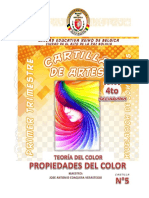 Cartilla N°5 - 4to - Apv - Primer Trimestre - El Color - Propiedades Tono, Valor, Saturacion