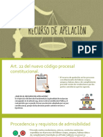 Recurso de apelación en procesos constitucionales según el artículo 22 del nuevo código procesal constitucional