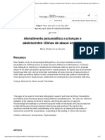 Atendimento Psicanalítico A Crianças e Adolescentes Vítimas de Abuso