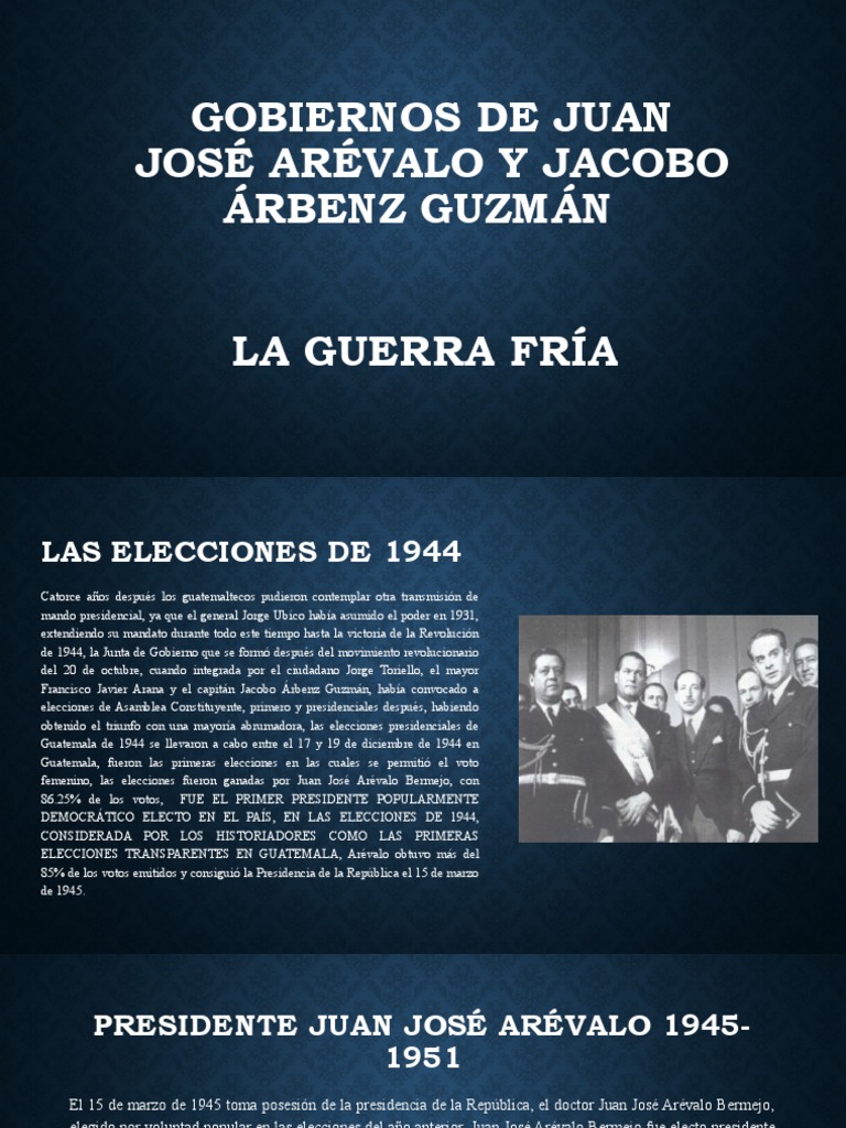 Gobiernos de Juan José Arévalo y Jacobo Árbenz | PDF | Guatemala ...