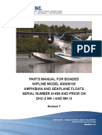 Parts Manual For Bonded WIPLINE MODEL 6000/6100 Amphibian and Seaplane Floats Serial Number 61499 and Prior On Dhc-2 MK I and MK Iii