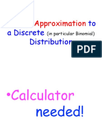 To A Discrete Distribution: Normal Approximation