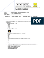 Evaluasi Tematik Tema 1 Subtema 1