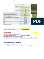 Gas Flow Rate Calculation: Write in Green Cells Only