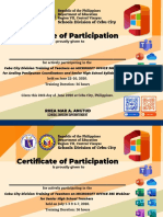 Certificate of Participation: Schools Division of Cebu City