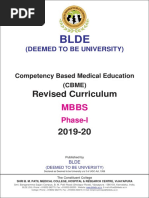 MBBS CURRICULUM 2019 20 Phase 1