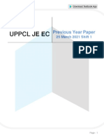 UPPCL JE EC 25 March 2021 Shift 1 English