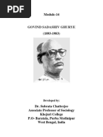 Govind Sadashiv Ghurye: Module-14