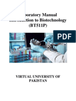Practical Manual BT511P Introduction To Biotechnology
