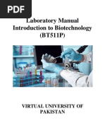 Practical Manual BT511P Introduction To Biotechnology