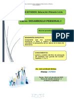 Prof - Monzón... GUÍA #12 Desarrollo Personal-I para I-Ciclo Primaria 2022-I